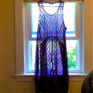 Wearable Art Midi Dress Cover-up, by Transparente